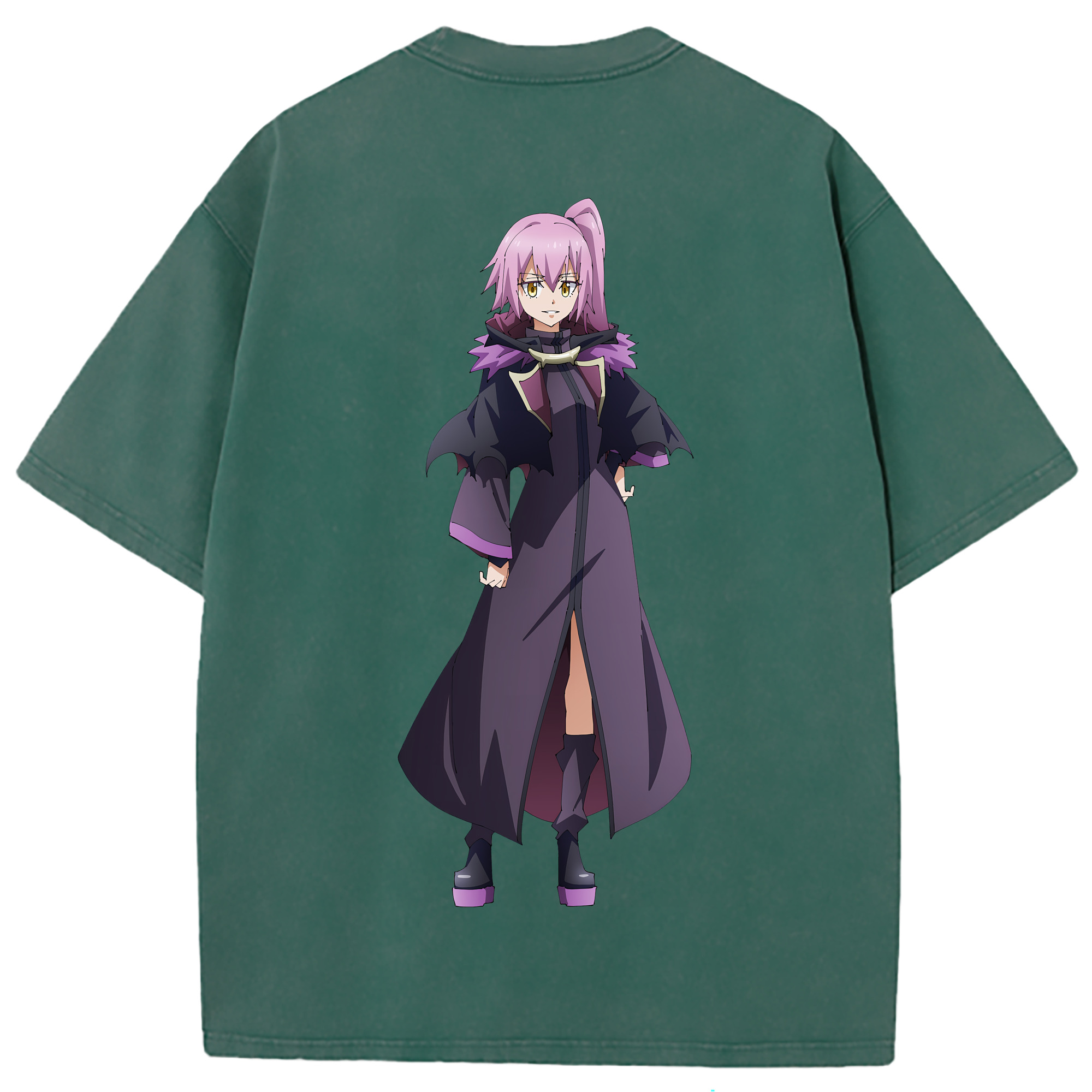 （画像用） 転スラ Regarding Reincarnated to Slime 綿100% ヴィンテージ風 半袖Tシャツ（背面プリント）